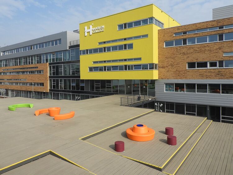 Metamorfose van schoolplein Haarlem College dankzij duurzaam en